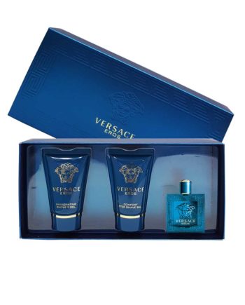 Eros Miniature Gift Set for Men (edT 5ml + Invigorating Shower Gel 25ml + Comfort After-Shave Balm 25ml) by Versace
