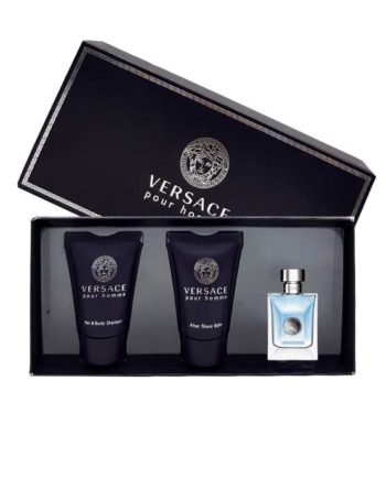 Versace pour Homme Miniature Gift Set for Men (edT 5ml + Hair and Body Shampoo 25ml + After Shave Balm 25ml) by Versace